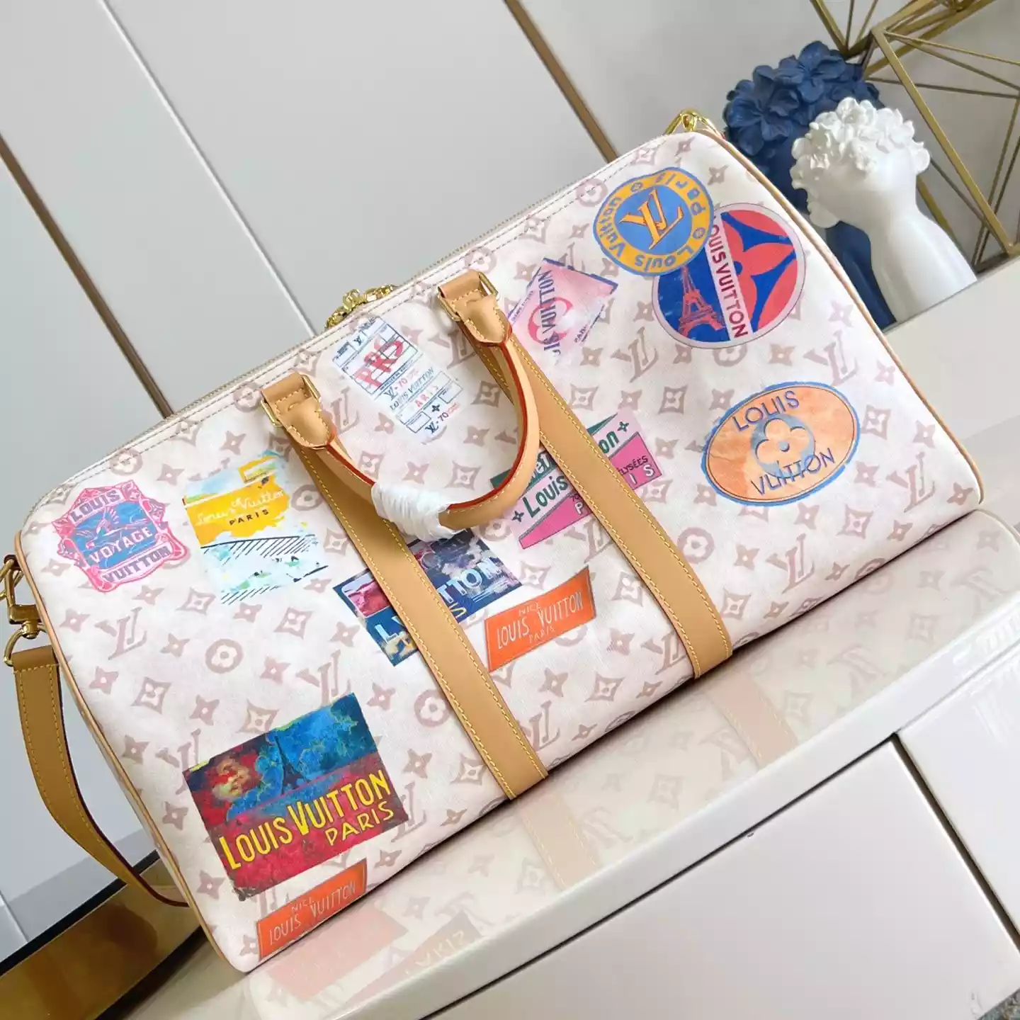 KEEPALL BANDOULIERE 45 MONOGRAM DUNE CANVAS - LW309 KEEPALL BANDOULIERE 45 MONOGRAM DUNE CANVAS