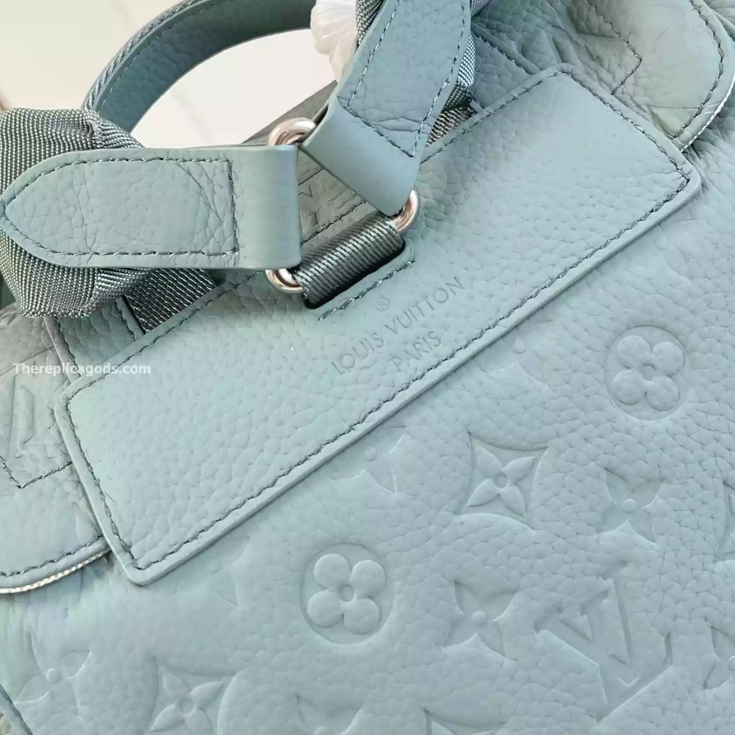 CHRISTOPHER MM BACKPACK MISTY LAKE GREEN MONOGRAM TAURILLON - LW310 CHRISTOPHER MM BACKPACK MISTY LAKE GREEN MONOGRAM TAURILLON