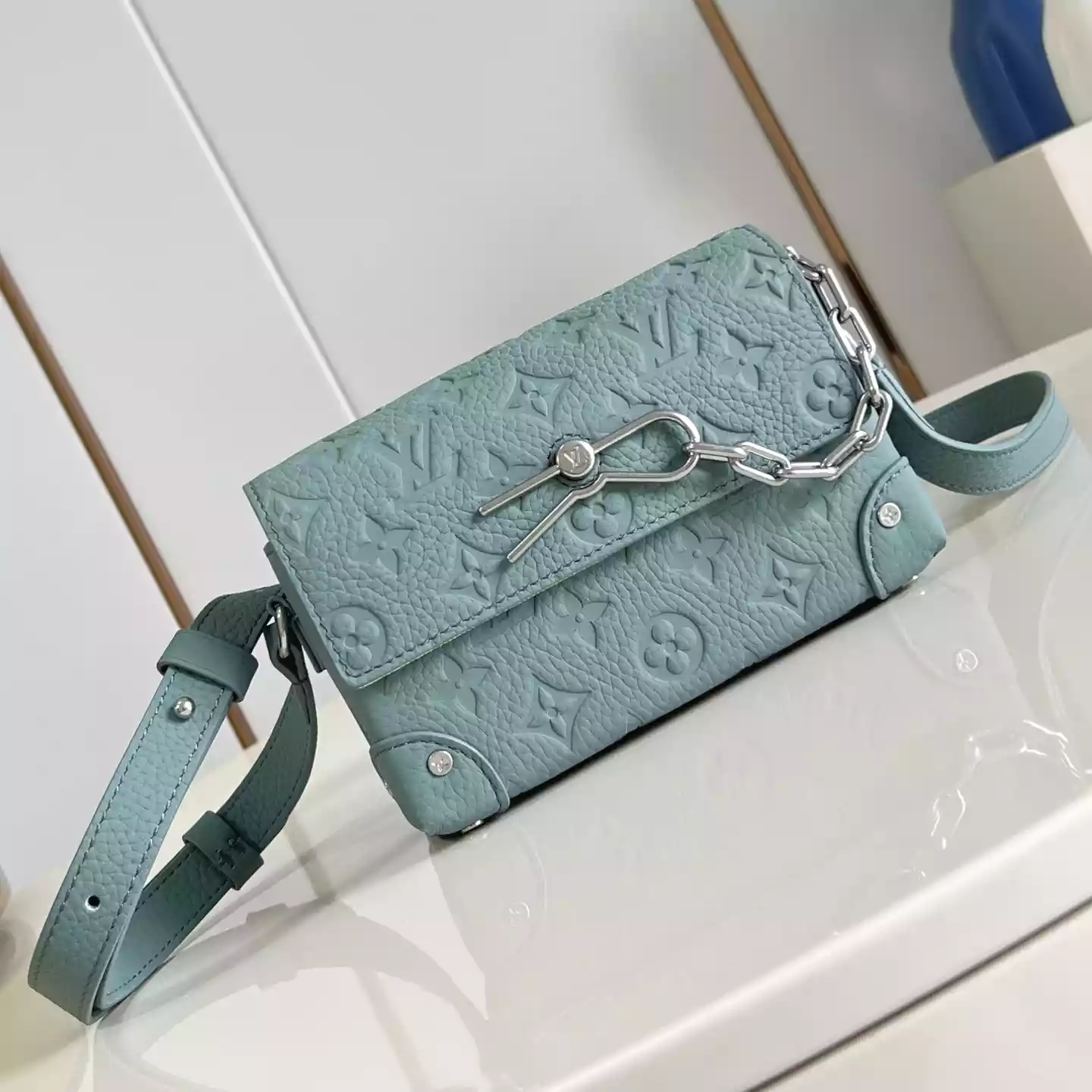 STEAMER BAG MISTY LAKE TAURILLON MONOGRAM - LW311 STEAMER BAG MISTY LAKE TAURILLON MONOGRAM