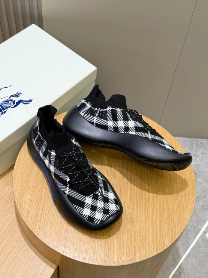 BURBERRY CHECK KNIT NEPTUNE SNEAKERS - BBR053