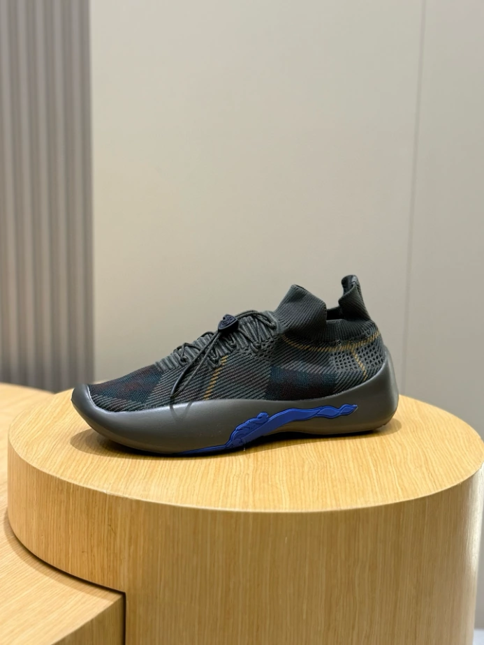 BURBERRY CHECK KNIT NEPTUNE SNEAKERS - BBR054