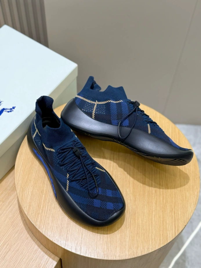 BURBERRY CHECK KNIT NEPTUNE SNEAKERS - BBR056