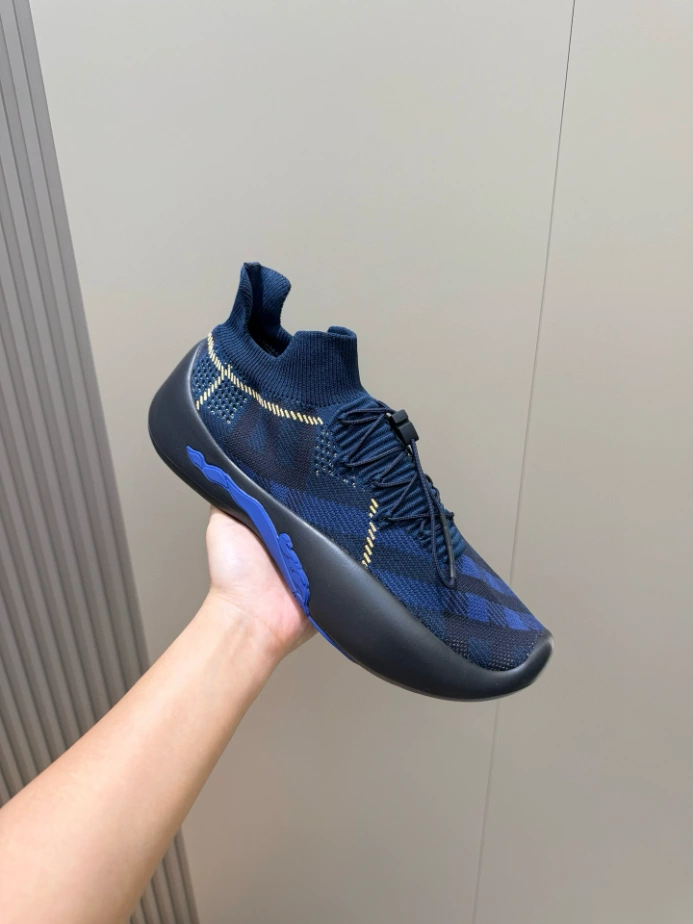 BURBERRY CHECK KNIT NEPTUNE SNEAKERS - BBR056