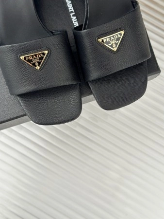 PRADA HEELED SANDALS 35MM IN BLACK SAFFIANO LEATHER - PSD031