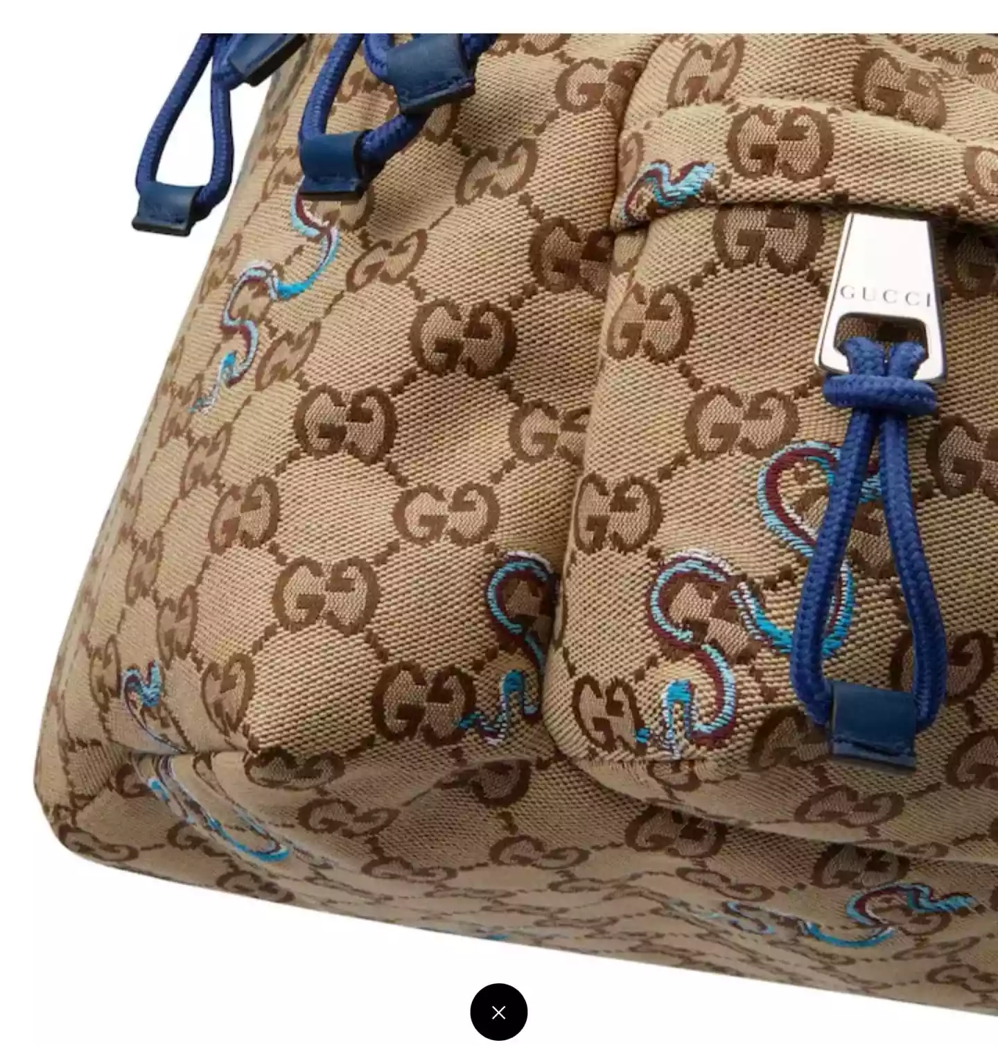 Men's Natural Medium Backpack With Embroidery - BG073 Men's Natural Medium Backpack With Embroidery