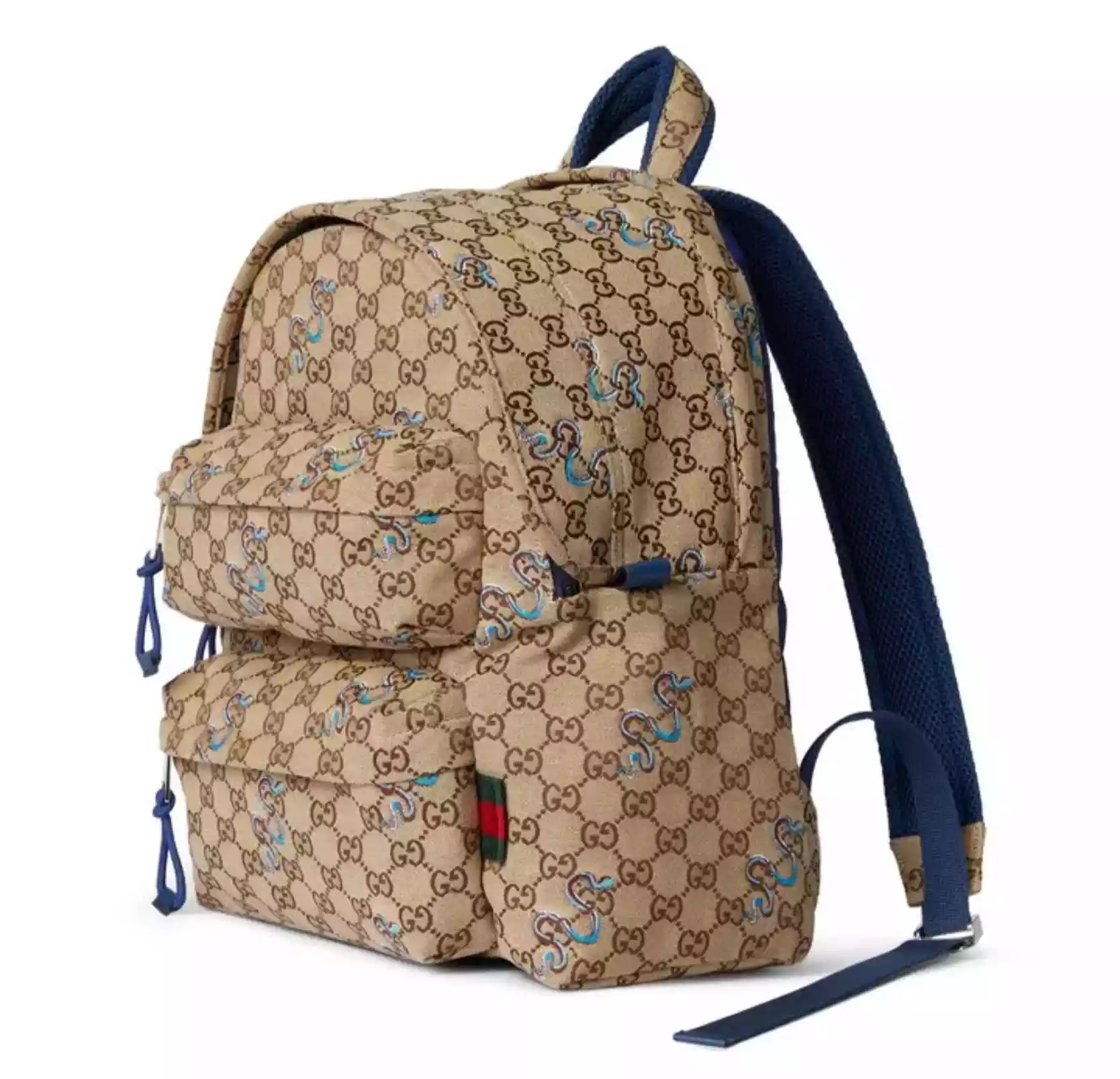 Men's Natural Medium Backpack With Embroidery - BG073 Men's Natural Medium Backpack With Embroidery