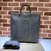 GUCCI MEN'S OPHIDIA GG CANVAS MEDIUM TOTE BAG GREY 2023 - BG097 GUCCI MEN'S OPHIDIA GG CANVAS MEDIUM TOTE BAG GREY 2023