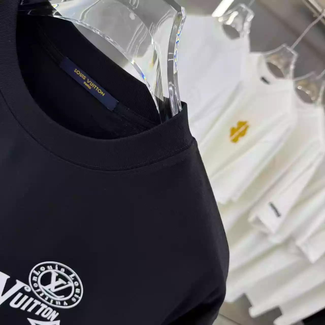 Louis Vuitton Black Short Sleeve Shirt - LVTS085 Louis Vuitton Black Short Sleeve Shirt