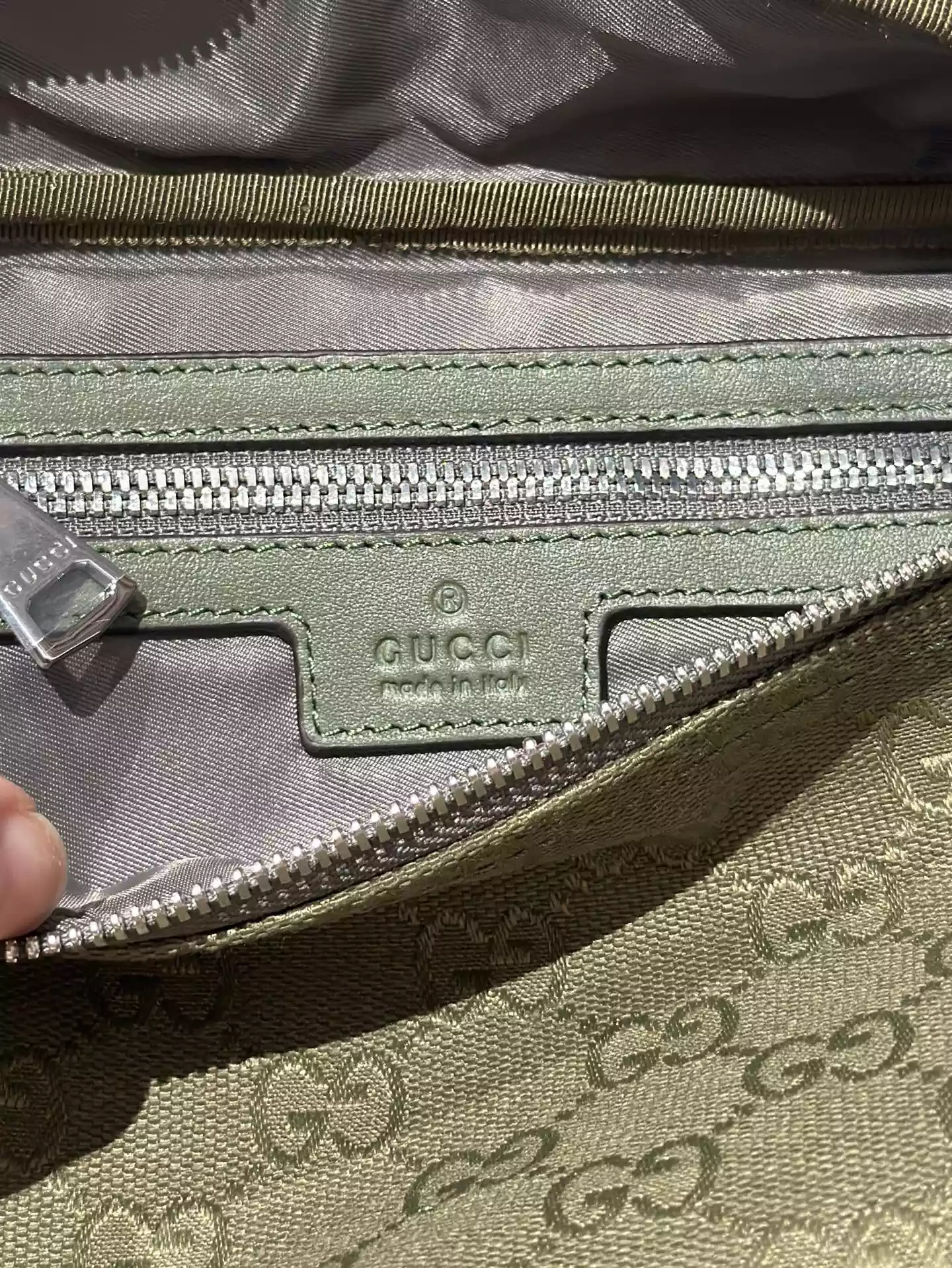 Large belt bag with print in Beige GG Canvas - BG066 Large belt bag with print in Beige GG Canvas