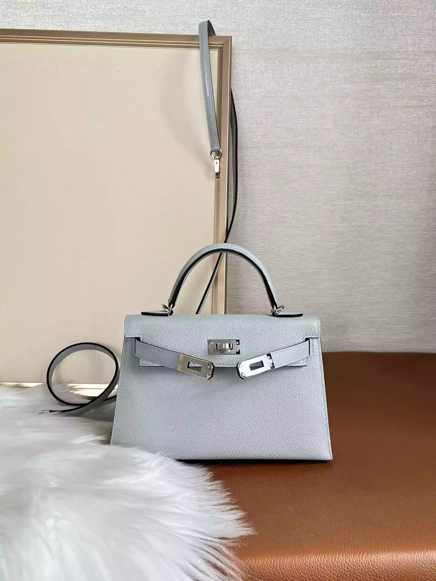 Hermès Bleu Glacier Epsom Mini Kelly 20 II Palladium Hardware - HW191 Hermès Bleu Glacier Epsom Mini Kelly 20 II Palladium Hardware