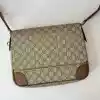 GUCCI MEN'S GG CANVAS EMBLEM MEDIUM CROSSBODY BAG BEIGE 2025 - BG095 GUCCI MEN'S GG CANVAS EMBLEM MEDIUM CROSSBODY BAG BEIGE 2025