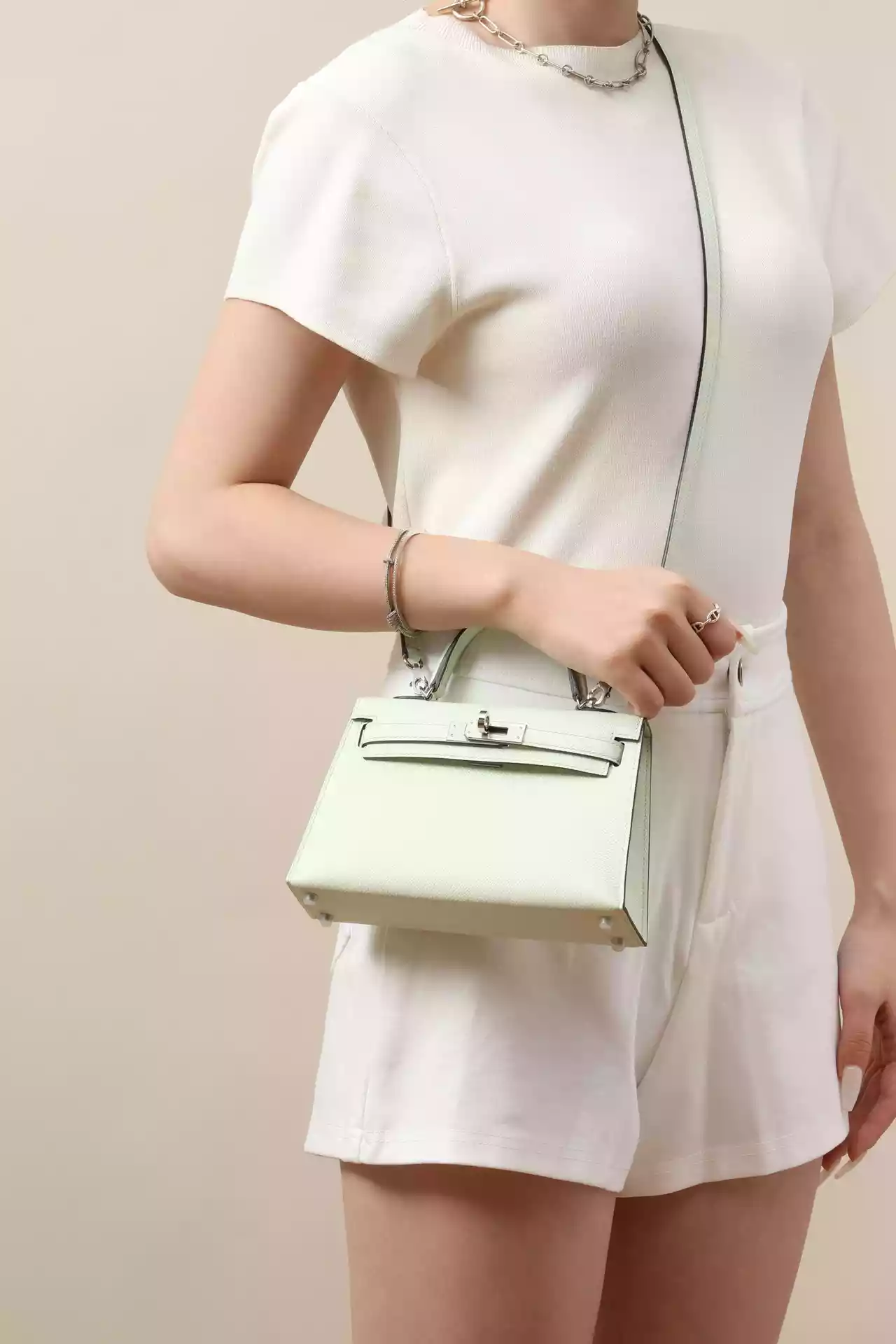 Hermes Epsom Kelly 20 Handbag in Vert Fizz - HW195 Hermes Epsom Kelly 20 Handbag in Vert Fizz