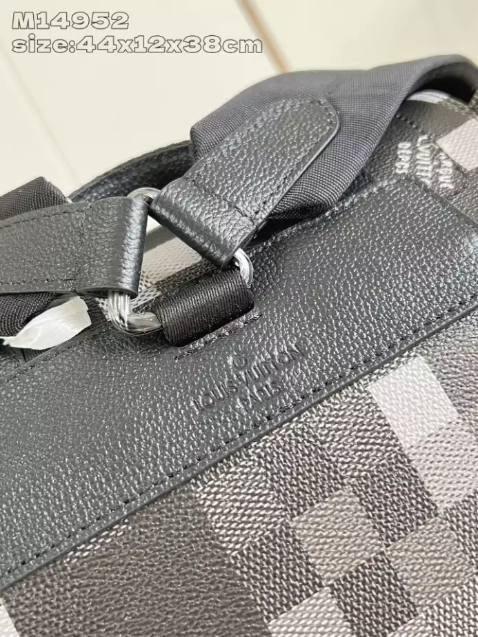 CHRISTOPHER MM BACKPACK BLACK DAMOFLAGE BLACK CANVAS M14952 - LW334 DISCOVERY BACKPACK PM SKY BLUE MONOGRAM CANVAS