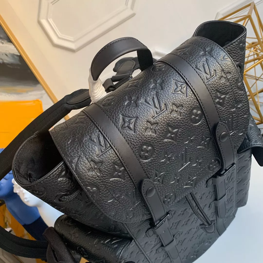 CHRISTOPHER MM BACKPACK BLACK MONOGRAM TAURILLON LEATHER M55699 - LW349 DISCOVERY BACKPACK PM SKY BLUE MONOGRAM CANVAS