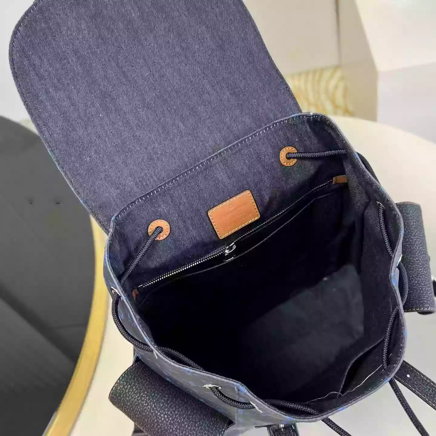 CHRISTOPHER MM MONOGRAM BACKPACK IN BLUE - LW345 DISCOVERY BACKPACK PM SKY BLUE MONOGRAM CANVAS