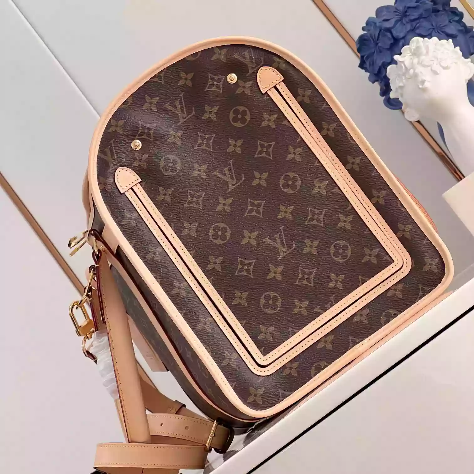 DOG CARRIER 40 MONOGRAM COATED CANVAS M45662 - LW375 DISCOVERY BACKPACK PM SKY BLUE MONOGRAM CANVAS