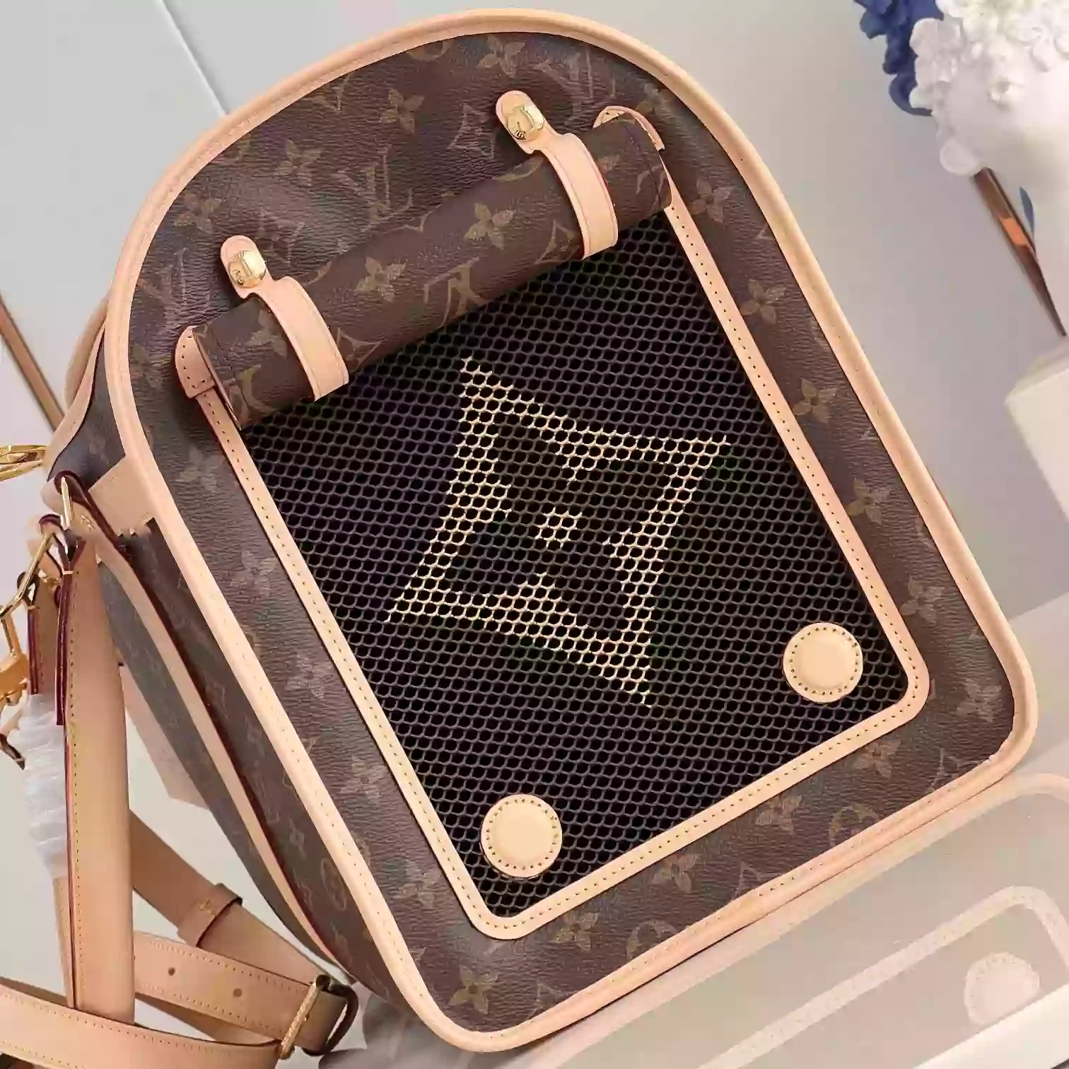 DOG CARRIER 40 MONOGRAM COATED CANVAS M45662 - LW375 DISCOVERY BACKPACK PM SKY BLUE MONOGRAM CANVAS