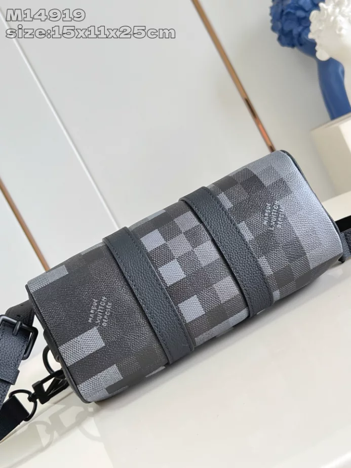 KEEPALL BANDOULIERE 25 BAG BLACK DAMOFLAGE BLACK CANVAS M14919 - LW413 DISCOVERY BACKPACK PM SKY BLUE MONOGRAM CANVAS