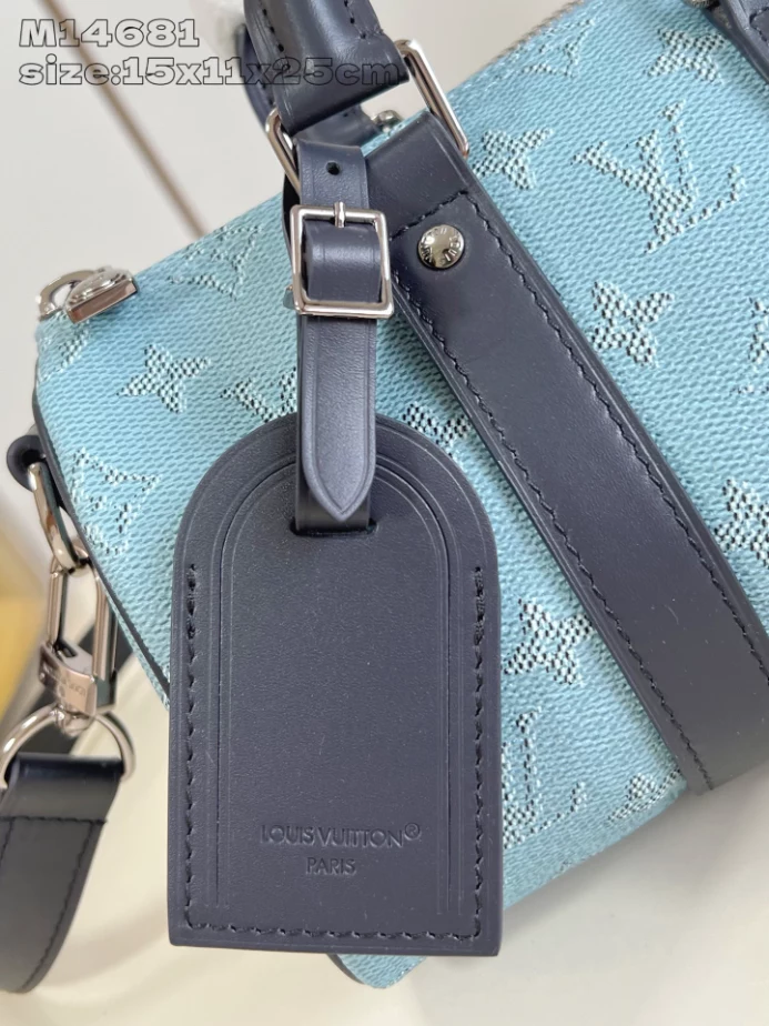 KEEPALL BANDOULIERE 25 BLUE MONOGRAM HERITAGE CANVAS M14681 - LW416 DISCOVERY BACKPACK PM SKY BLUE MONOGRAM CANVAS