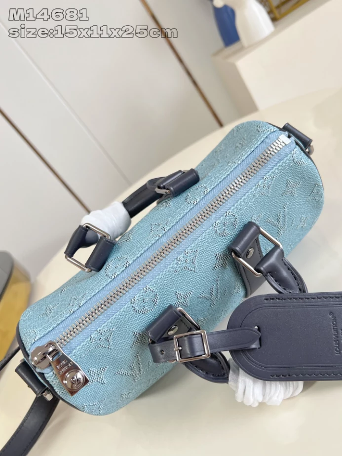 KEEPALL BANDOULIERE 25 BLUE MONOGRAM HERITAGE CANVAS M14681 - LW416 DISCOVERY BACKPACK PM SKY BLUE MONOGRAM CANVAS