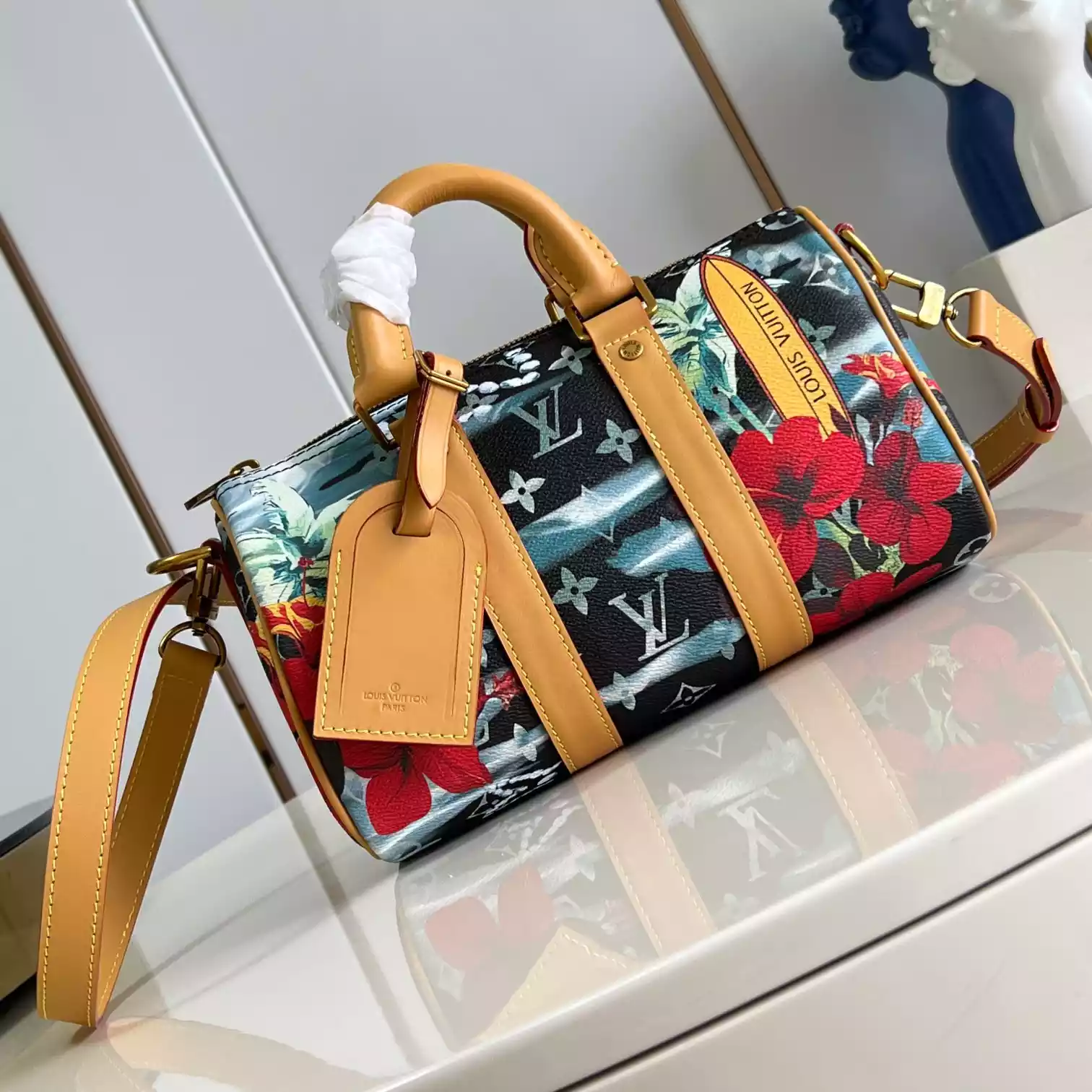 KEEPALL BANDOULIERE 25 NAVY BLUE MONOGRAM SURFIN’ CANVAS M25440 - LW433 DISCOVERY BACKPACK PM SKY BLUE MONOGRAM CANVAS