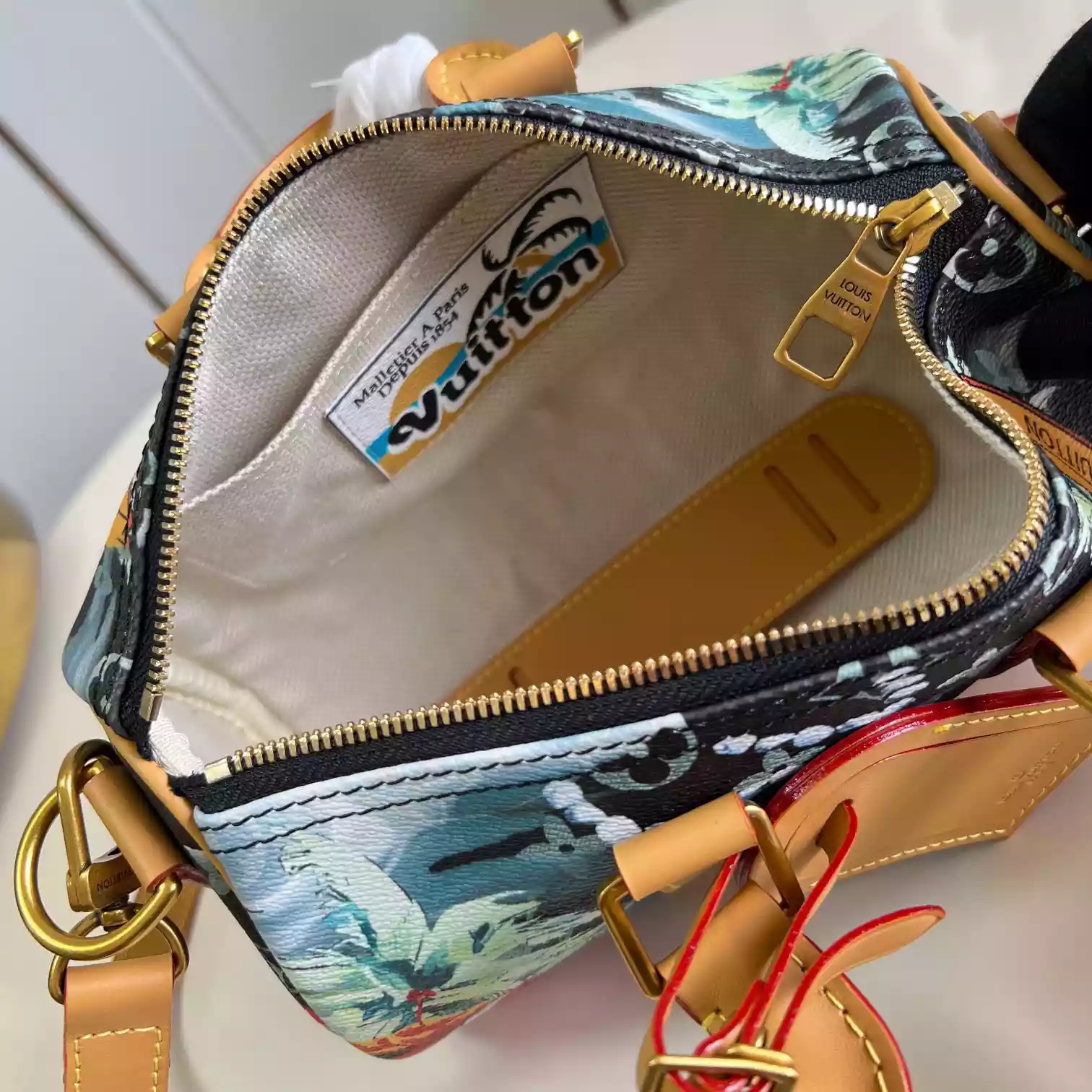 KEEPALL BANDOULIERE 25 NAVY BLUE MONOGRAM SURFIN’ CANVAS M25440 - LW433 DISCOVERY BACKPACK PM SKY BLUE MONOGRAM CANVAS