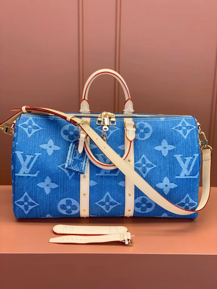 KEEPALL BANDOULIERE 45 BAG MONOGRAM DENIM M24315 - LW370 DISCOVERY BACKPACK PM SKY BLUE MONOGRAM CANVAS