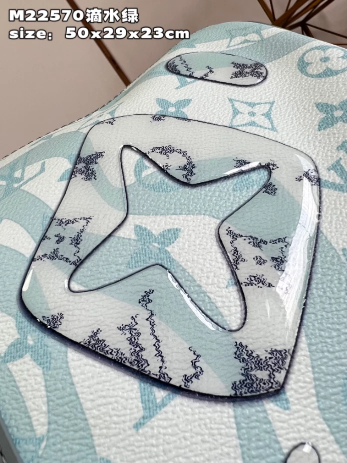 KEEPALL BANDOULIERE 50 BAG IN MONOGRAM AQUAGARDEN M22570 - LW374 DISCOVERY BACKPACK PM SKY BLUE MONOGRAM CANVAS