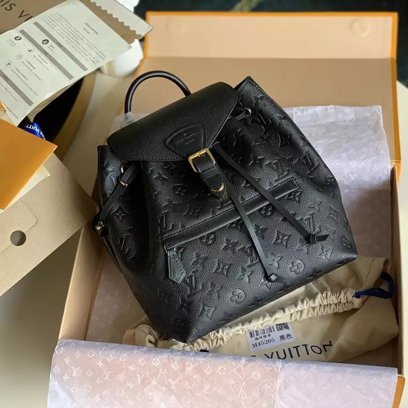 MONTSOURIS BACKPACK BLACK MONOGRAM EMPREINTE M45205 - LW346 DISCOVERY BACKPACK PM SKY BLUE MONOGRAM CANVAS