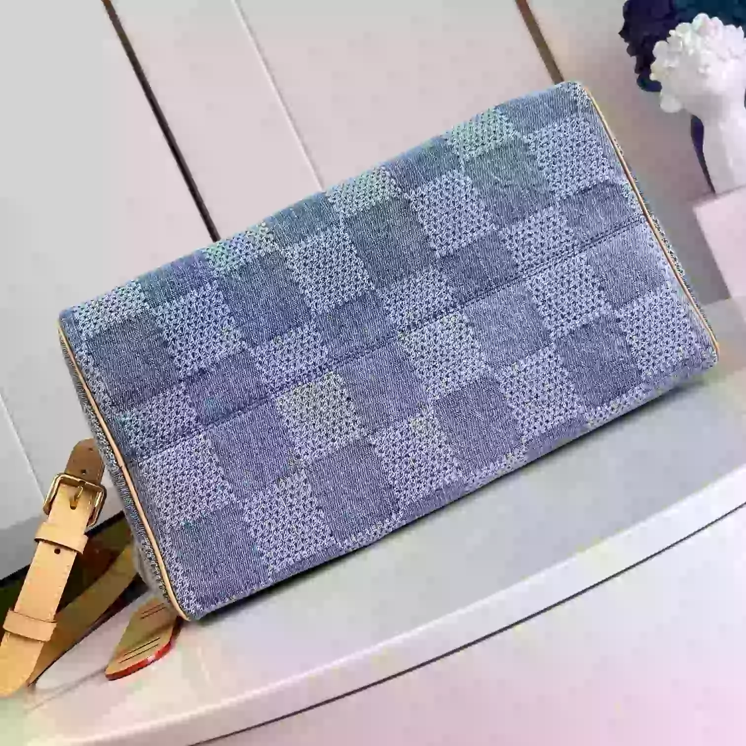 SPEEDY 40 BANDOULIERE BLUE DAMIER DENIM 3D N40701- LW377 DISCOVERY BACKPACK PM SKY BLUE MONOGRAM CANVAS