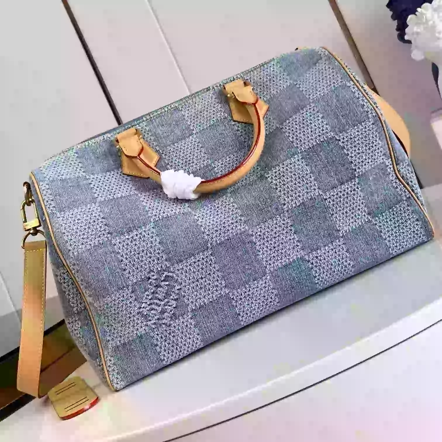 SPEEDY 40 BANDOULIERE BLUE DAMIER DENIM 3D N40701- LW377 DISCOVERY BACKPACK PM SKY BLUE MONOGRAM CANVAS