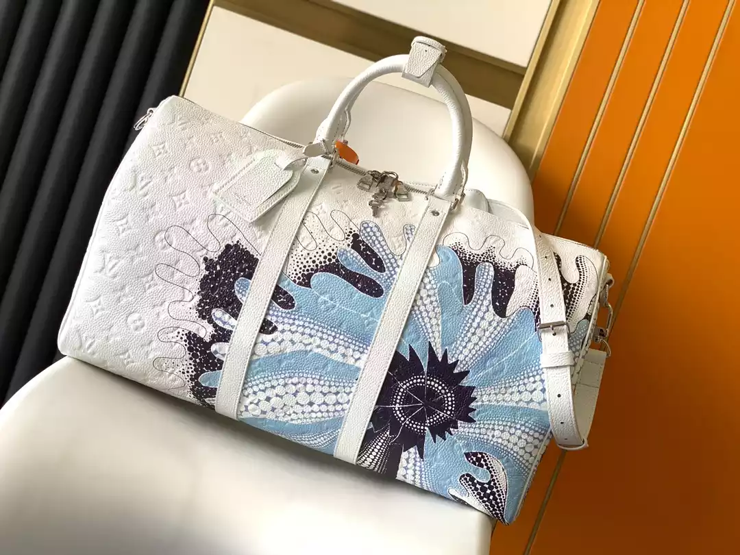 X YAYOI KUSAMA KEEPALL 50 TAURILLON MONOGRAM M21678 - LW368 DISCOVERY BACKPACK PM SKY BLUE MONOGRAM CANVAS