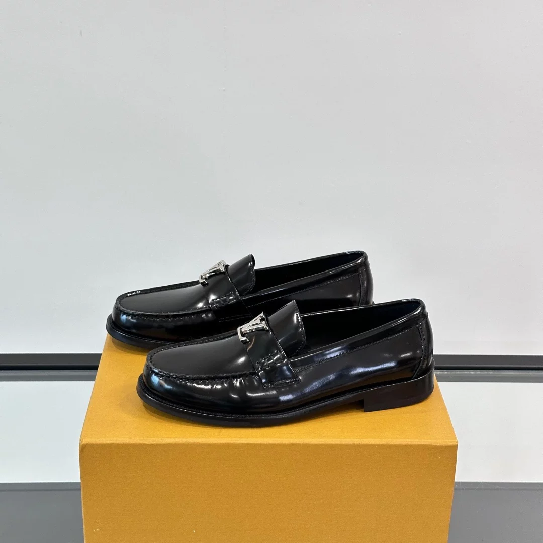 MAJOR LOAFERS BLACK GLAZED CALF LEATHER - VL037