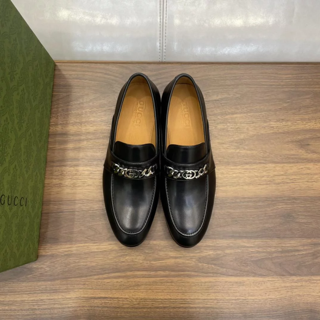 MEN'S LOAFERS WITH INTERLOCKING G BLACK - GL109