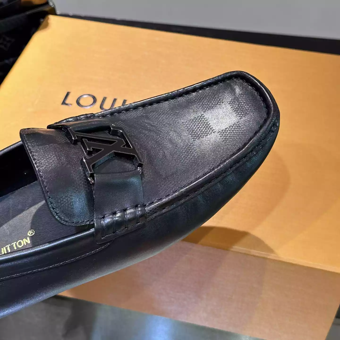 MONTE CARLO MOCASSIN BLACK DAMIER CANVAS - VL043