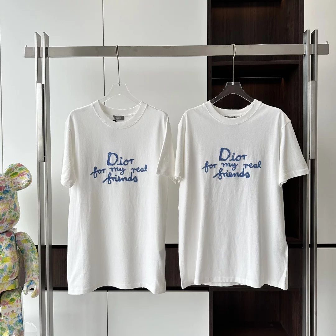 DI0R AND HYLTON NEL T-SHIRT, RELAXED FIT WHITE COTTON JERSEY - DOT050